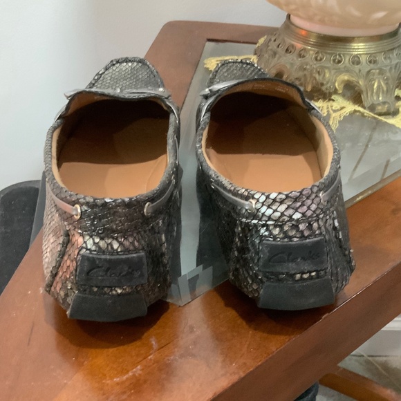 Clarks Metallic Pewter Dunbar Cruiser Loafer Flats Size 11 - Picture 5 of 10